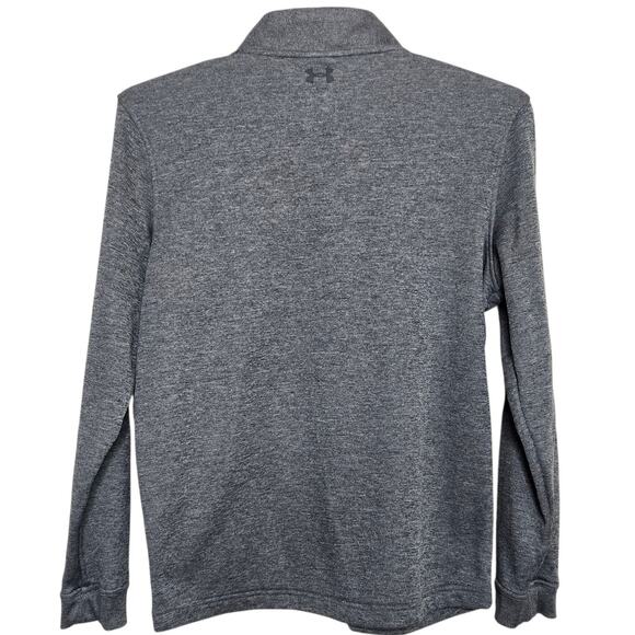 Mens Under Armour Half Zip Pullover Lot Size XL Loose Cold Gear Black Gray - Picture 5 of 5